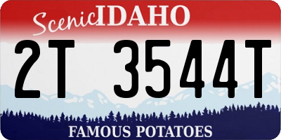 ID license plate 2T3544T