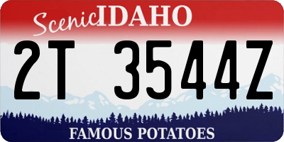 ID license plate 2T3544Z