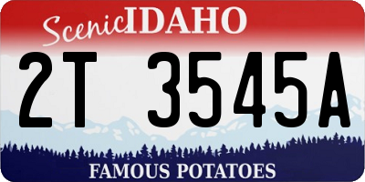 ID license plate 2T3545A