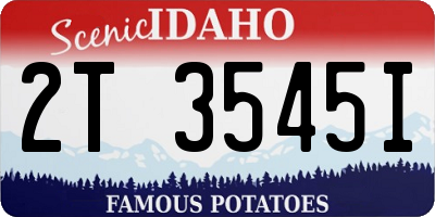 ID license plate 2T3545I