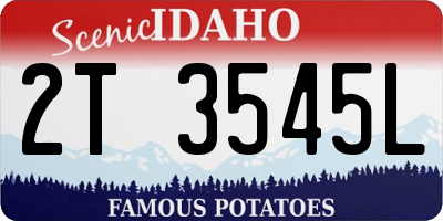 ID license plate 2T3545L