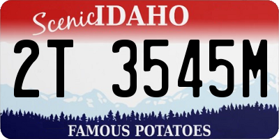 ID license plate 2T3545M