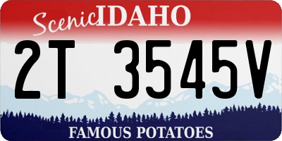 ID license plate 2T3545V