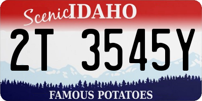ID license plate 2T3545Y