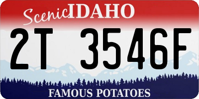 ID license plate 2T3546F