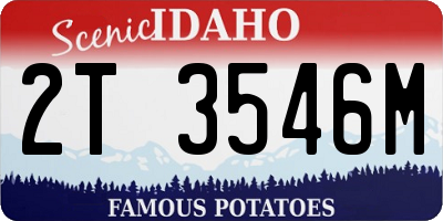 ID license plate 2T3546M