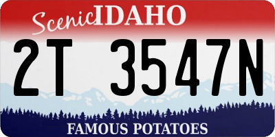 ID license plate 2T3547N