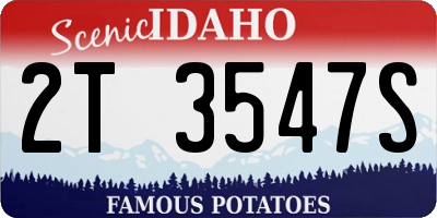 ID license plate 2T3547S