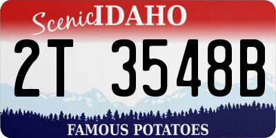 ID license plate 2T3548B