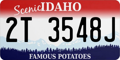 ID license plate 2T3548J