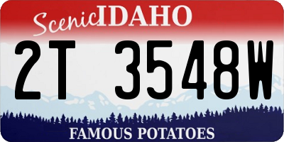 ID license plate 2T3548W