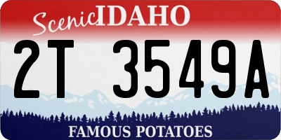 ID license plate 2T3549A