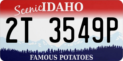 ID license plate 2T3549P