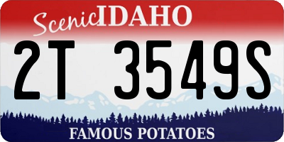 ID license plate 2T3549S