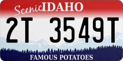ID license plate 2T3549T