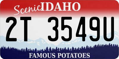 ID license plate 2T3549U