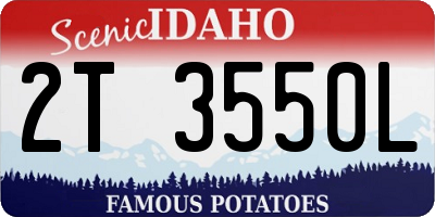 ID license plate 2T3550L