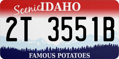 ID license plate 2T3551B