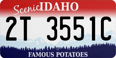 ID license plate 2T3551C
