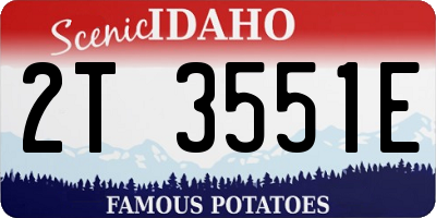 ID license plate 2T3551E