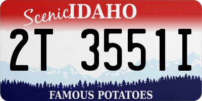 ID license plate 2T3551I