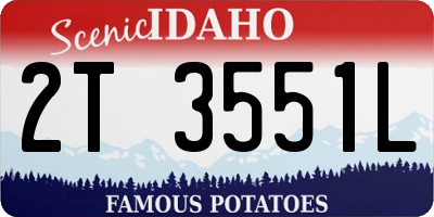 ID license plate 2T3551L