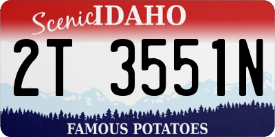 ID license plate 2T3551N