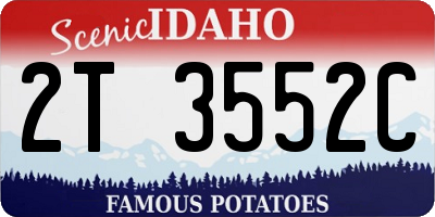 ID license plate 2T3552C