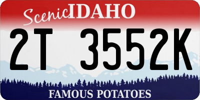 ID license plate 2T3552K