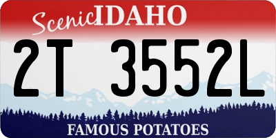 ID license plate 2T3552L