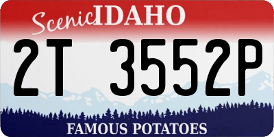 ID license plate 2T3552P