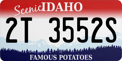 ID license plate 2T3552S