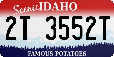 ID license plate 2T3552T