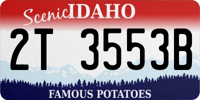 ID license plate 2T3553B