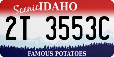 ID license plate 2T3553C