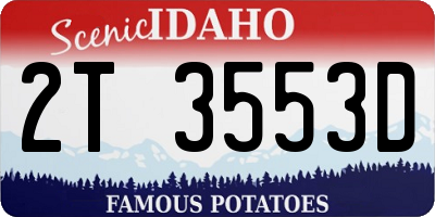 ID license plate 2T3553D