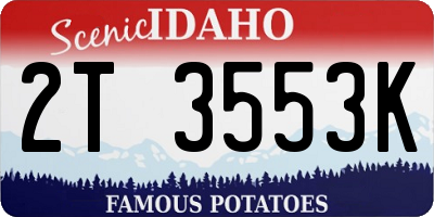 ID license plate 2T3553K