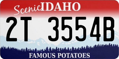 ID license plate 2T3554B