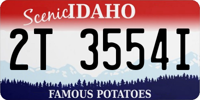 ID license plate 2T3554I