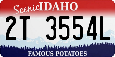 ID license plate 2T3554L