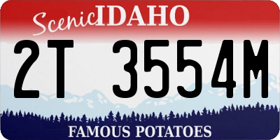 ID license plate 2T3554M