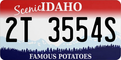 ID license plate 2T3554S