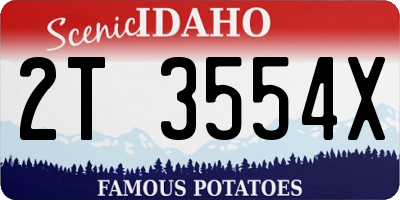 ID license plate 2T3554X