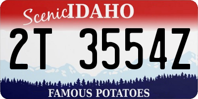 ID license plate 2T3554Z