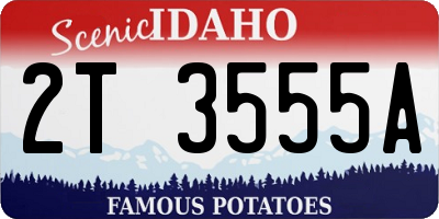 ID license plate 2T3555A