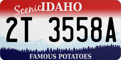 ID license plate 2T3558A