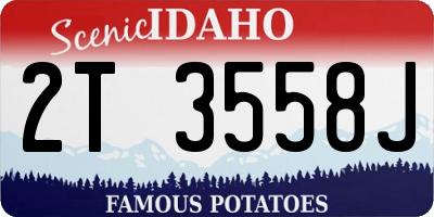 ID license plate 2T3558J