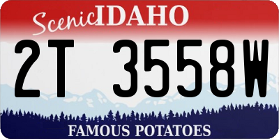 ID license plate 2T3558W