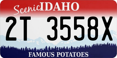 ID license plate 2T3558X