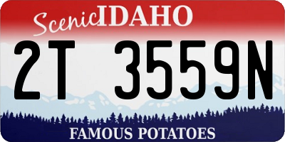 ID license plate 2T3559N